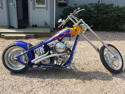 Custombyggd chopper "Beastraper" stulen söder om Stöllet i Värmland